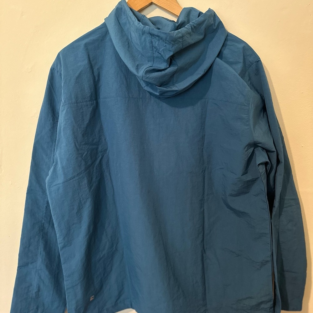 Men's Lightweight Teal Windbreaker Hoodie - Picture 5 of 5